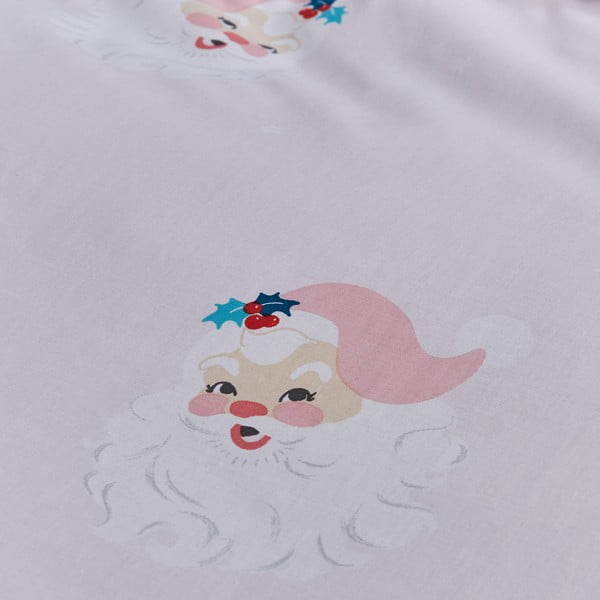 Różowa pościel jednoosobowa 135x200 cm Vintage Christmas Santa – Catherine Lansfield-image-4