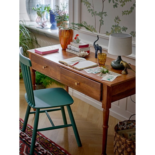 Ciemnozielona lampa stołowa z tekstylnym kloszem (wysokość 28 cm) Loa – Bloomingville-image-3