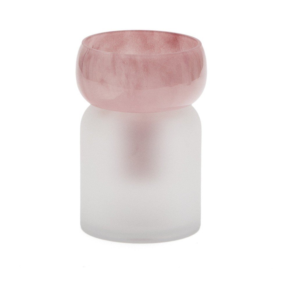 Różowy szklany wazon (wysokość 19 cm) Kelse – Kave Home