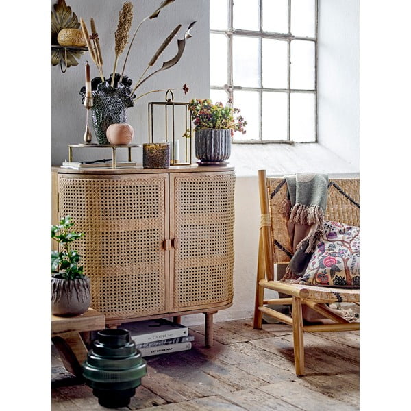 Fotel z plecionką w naturalnym kolorze Lennox − Bloomingville-image-2