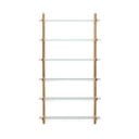 Szklany modułowy system półek w naturalnym kolorze 110x202x30,5 cm Sitra – Kave Home