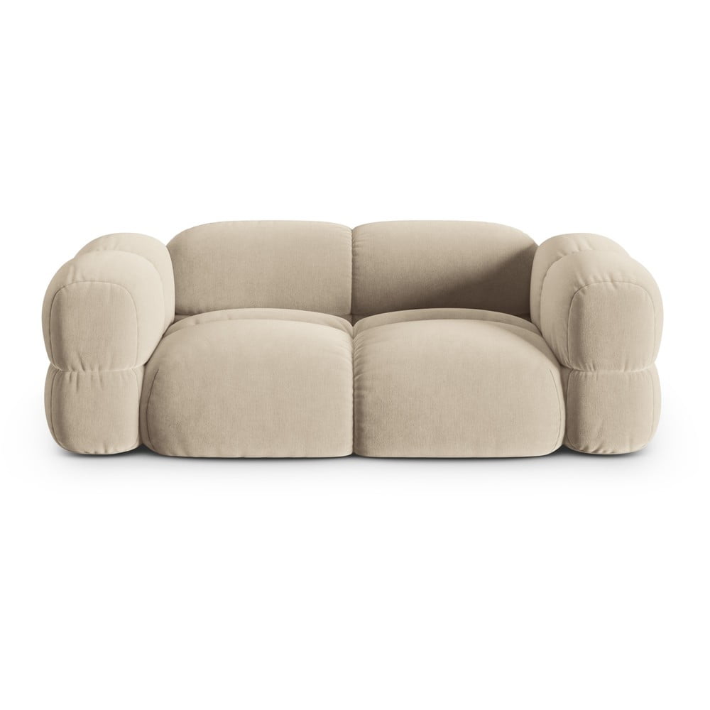 Beżowa aksamitna sofa 210 cm Loretto – Cosmopolitan Design