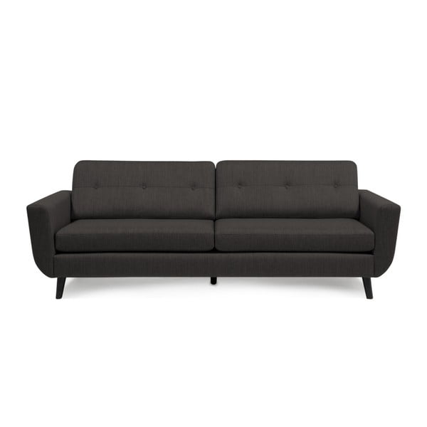 Antracytowa sofa 3-osobowa Vivonita Harlem XL