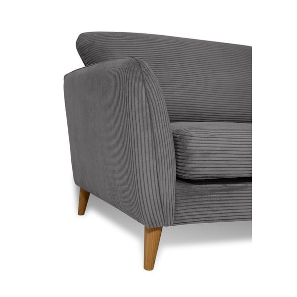 Ciemnoszara sztruksowa sofa 170 cm Paris – Scandic-image-4