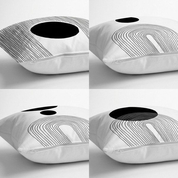 Poszewki na poduszki zestaw 4 szt. 43x43 cm Simple Arch – Minimalist Cushion Covers-image-1