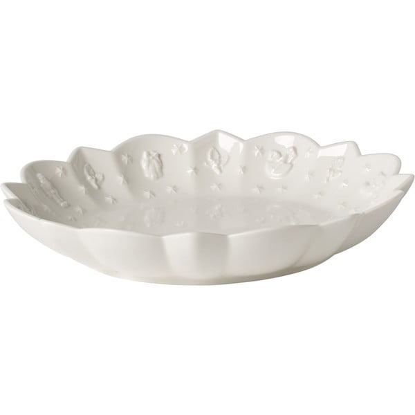 Biała porcelanowa miska z motywem świątecznym Villeroy & Boch, ø 16 cm