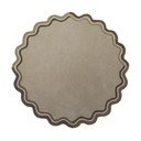 Wełniany okrągły dywan tkany ręcznie w naturalnym kolorze ø 180 cm Leo Scallop – Flair Rugs