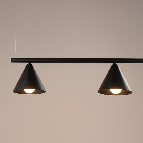 Czarna stalowa lampa wisząca Zylo – Sollux-image-1