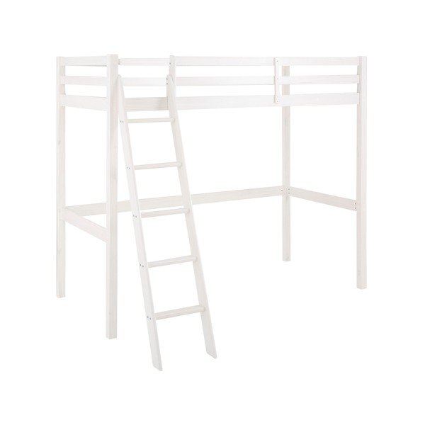 Białe wyższe łóżko z drewna sosnowego Støraa Alpi2-image-2