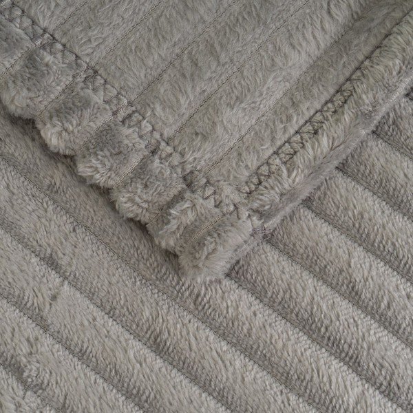 Szary koc z mikropluszu 130x160 cm Fur Velvet – Casa Selección-image-1