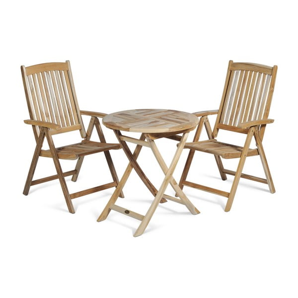 Krzesło ogrodowe z drewna tekowego Garden Pleasure Java-image-1