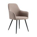 Szare tapicerowane fotele jadalniane zestaw z podłokietnikami 2 szt. Harbo – House Nordic