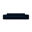 Ciemnoniebieska aksamitna sofa 252 cm Chicago – Cosmopolitan Design