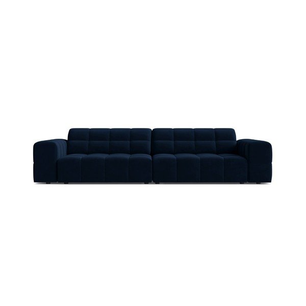 Ciemnoniebieska aksamitna sofa 252 cm Chicago – Cosmopolitan Design