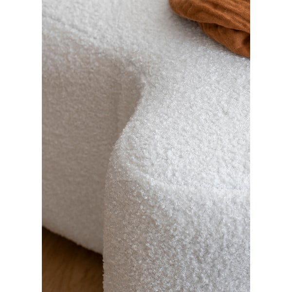Biały puf z przędzy pętelkowej Bouclé Miuf – Miuform-image-4