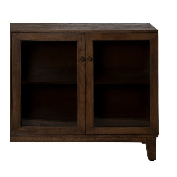 Brązowa witryna z litego drewna mango 180x87x35 cm Ravi – Ixia-image-4