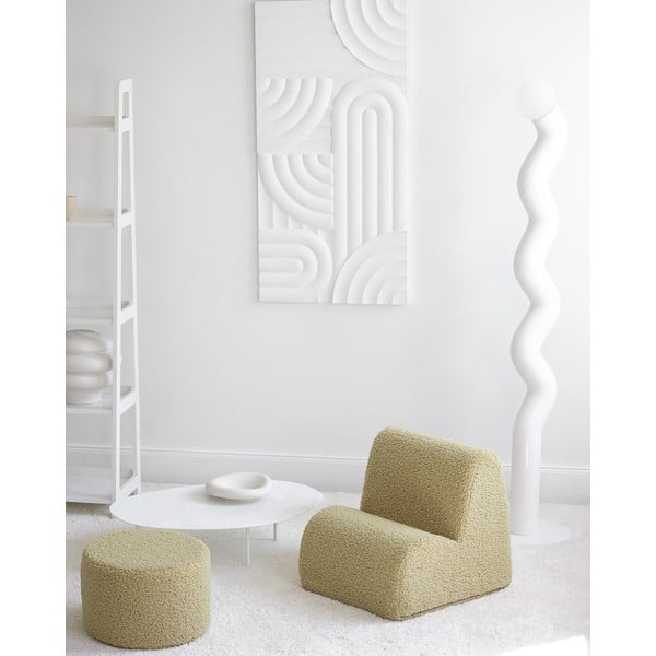 Zielony fotel dziecięcy z materiału bouclé Cloud – Wigiwama-image-4