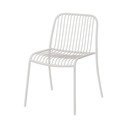 Jasnoszare metalowe krzesło ogrodowe Yua Wire – Blomus