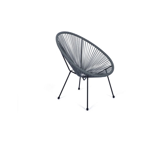 Szary fotel ogrodowy ze sztucznego rattanu Bonami Selection Avocado-image-1