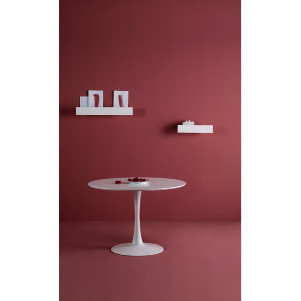 Okrągły biały stół do jadalni Marckeric Oda, ⌀ 110 cm-image-2