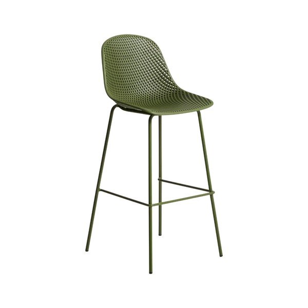 Zielony metalowy/plastikowy hoker ogrodowy Quinby – Kave Home
