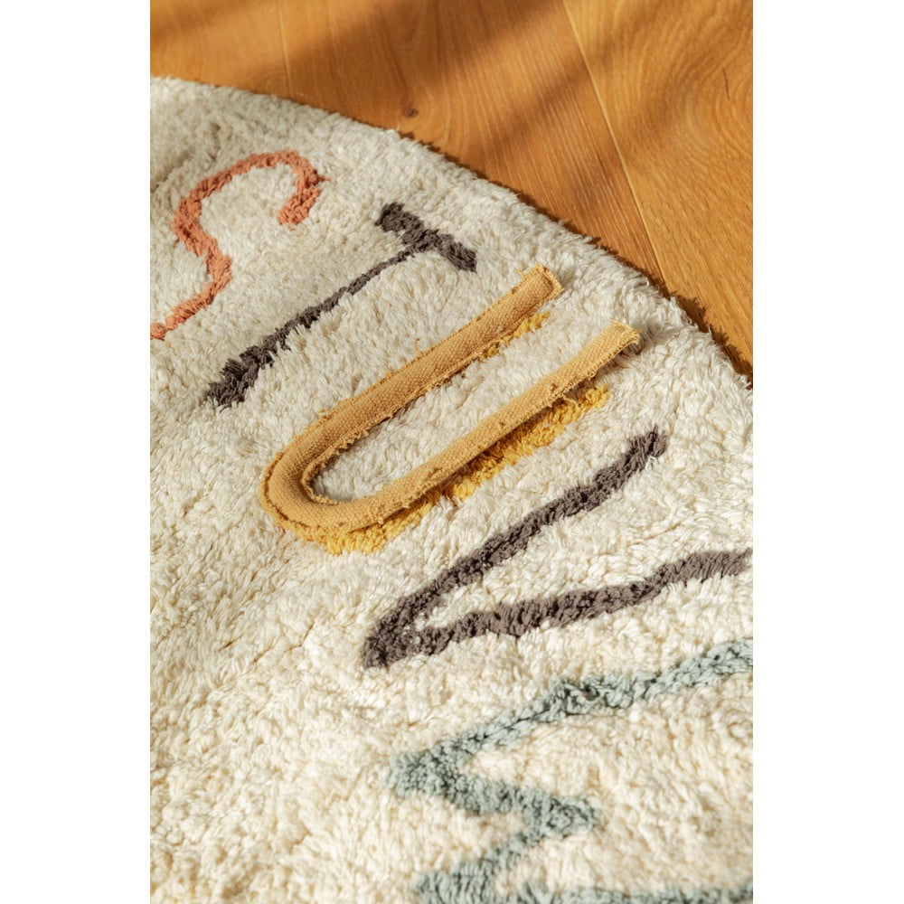 Kremowy bawełniany dziecięcy dywan do zabawy ø120 cm ABC Color and Letters – Lorena Canals (zdjęcie 8)