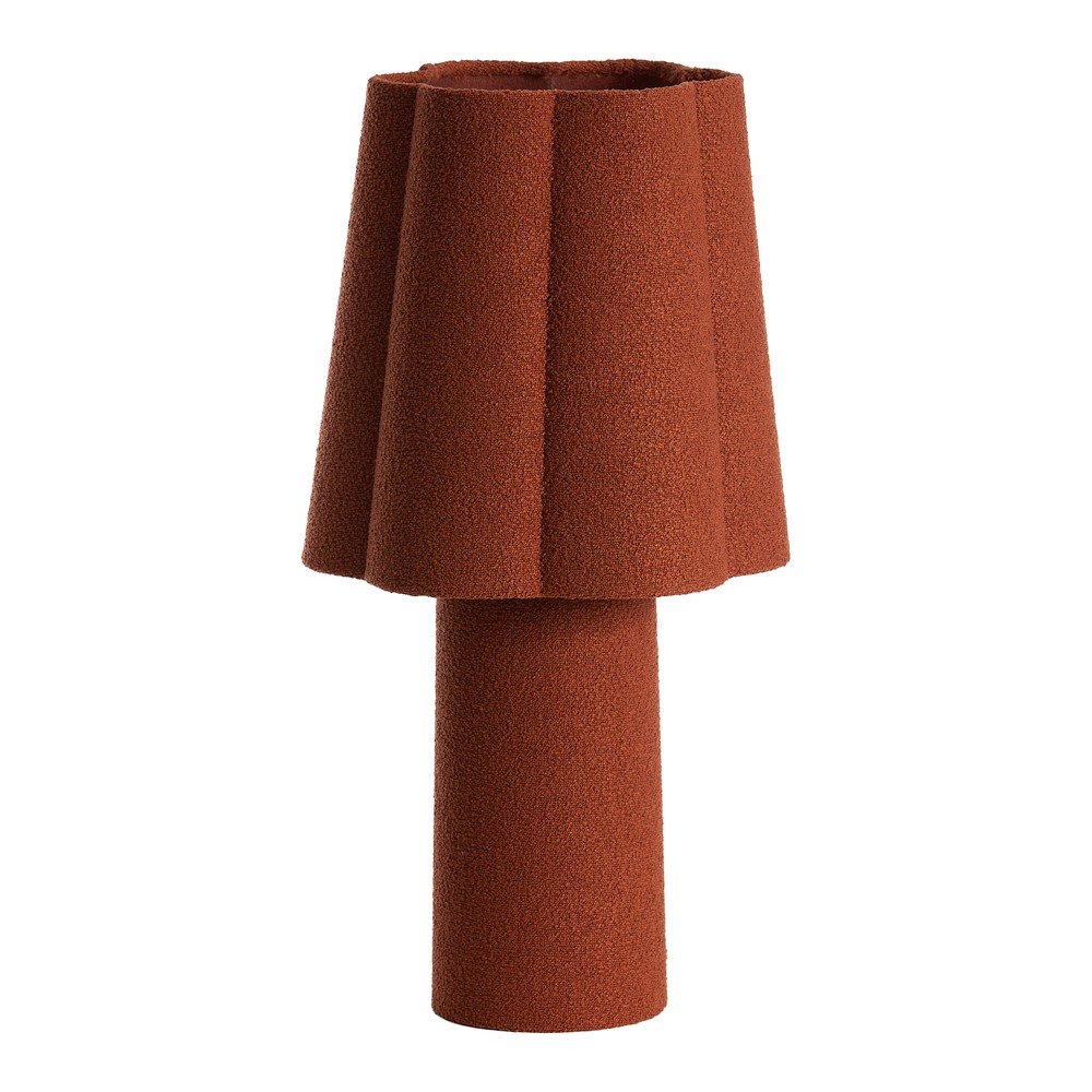 Ceglasta lampa stołowa z tekstylnym kloszem (wysokość 50 cm) Musaby – Light & Living