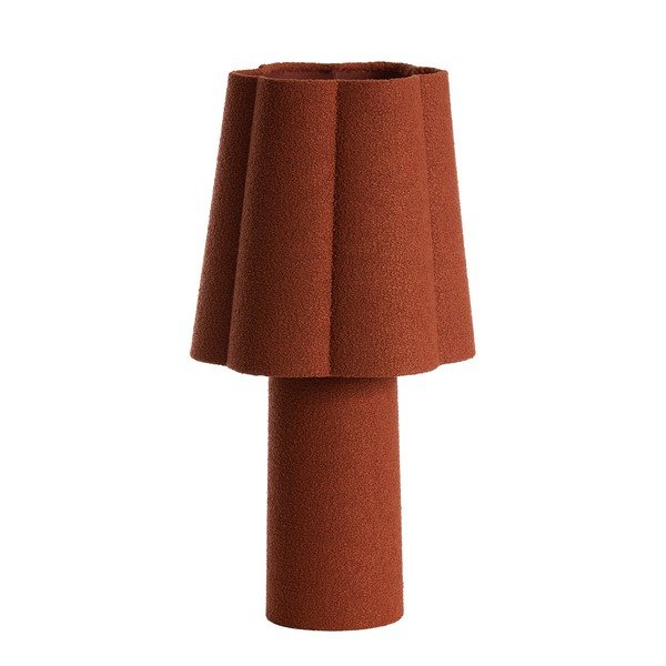 Ceglasta lampa stołowa z tekstylnym kloszem (wysokość 50 cm) Musaby – Light & Living