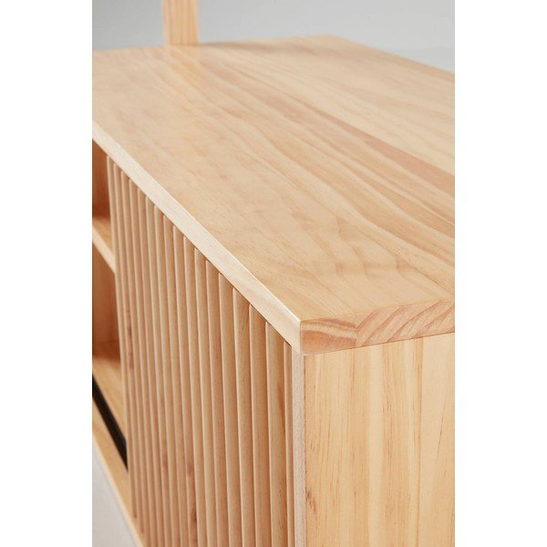 Zestaw do przedpokoju z litego drewna sosnowego w jasnym naturalnym kolorze 108x200x42 cm Svanshall – Jotex-image-4