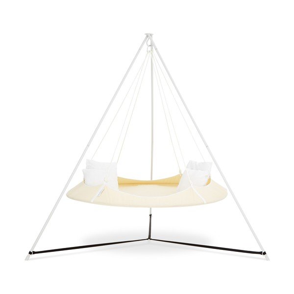 Kremowa huśtawka ogrodowa ze stojakiem –  Hangout Pod-image-1