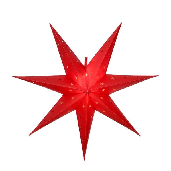 Czerwona zewnętrzna dekoracja LED Best Season Star, 45 cm