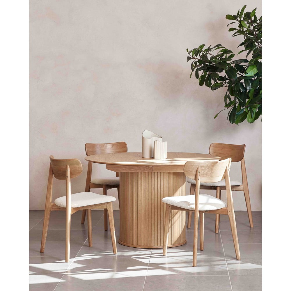 Kremowo=naturalne krzesło Elim – Unique Furniture (zdjęcie 4)