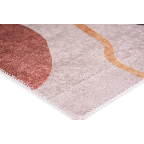 Niebiesko-kremowy chodnik odpowiedni do prania 80x200 cm – Vitaus-image-2