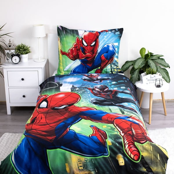 Bawełniana jednoosobowa pościel dziecięca 140x200 cm Spider-man – Jerry Fabrics-image-2