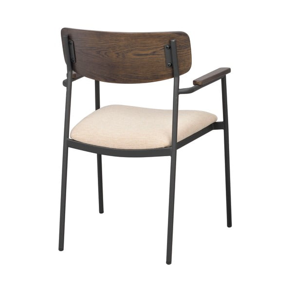 Kremowo-ciemnobrązowe krzesła zestaw 2 szt. Maymont – Rowico-image-4