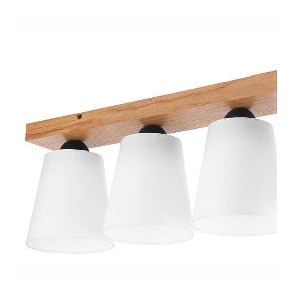 Biała lampa sufitowa z tekstylnym kloszem ø 15 cm Lula – LAMKUR-image-4