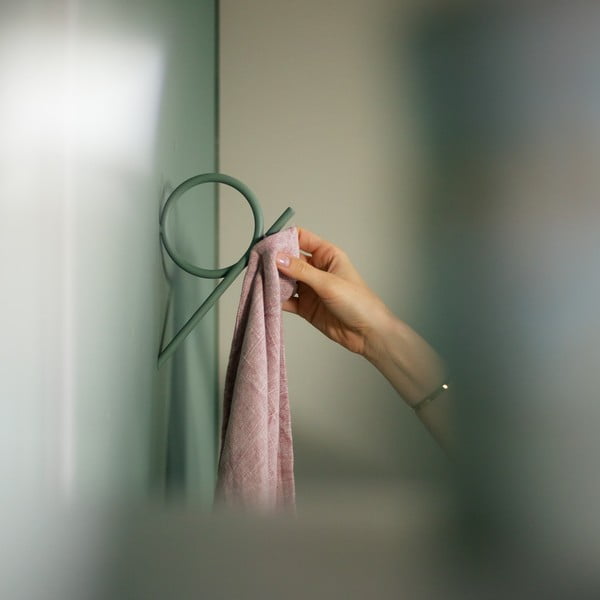 Szarozielony ścienny metalowy haczyk Tuba L – Spinder Design-image-3