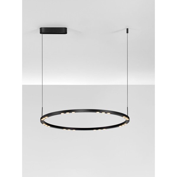 Aluminiowa lampa wisząca LED ze ściemniaczem w kolorze matowej czerni ø 80 cm Lunette – Nova Luce-image-4
