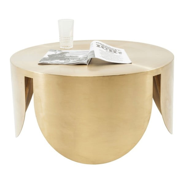 Stolik w złotym kolorze Kare Design New Wave, ⌀ 80 cm