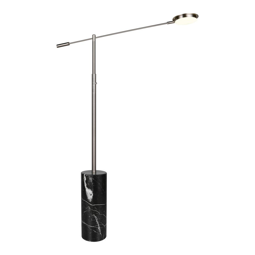 Lampa stojąca LED w czarno-srebrnym kolorze (wysokość 145 cm) Fiore – Trio Select