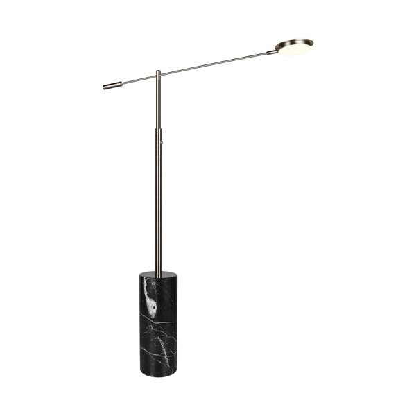 Lampa stojąca LED w czarno-srebrnym kolorze (wysokość 145 cm) Fiore – Trio Select
