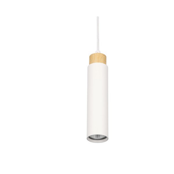 Biało-naturalna lampa wisząca z metalowym kloszem Claro – Candellux Lighting-image-2