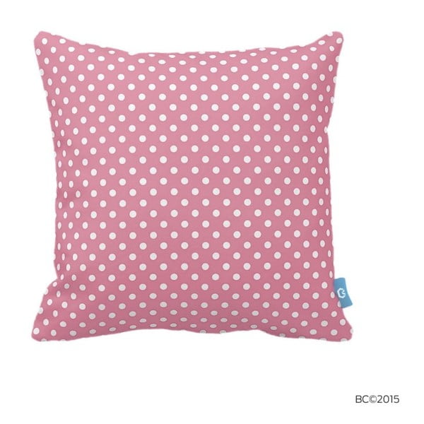 Różowa poduszka w białe kropki Homemania Dots, 43x43 cm
