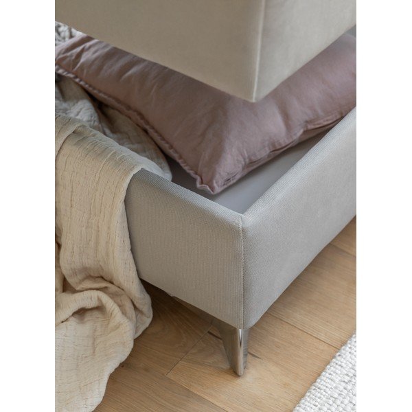 Ciemnoszary aksamitny rozkładany/ze schowkiem narożnik (prawostronny/w kształcie litery L) Laurence – ELTAP-image-4