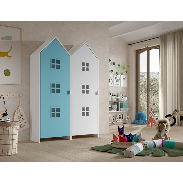 Biało-jasnoniebieska szafa dziecięca 115x171,5 cm CASAMI BRUGES – Vipack-image-1