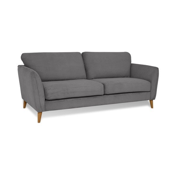 Ciemnoszara sztruksowa sofa 206 cm Paris – Scandic-image-2