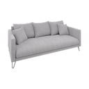 Jasnoszara sofa  z tkaniny szenilowej 200 cm Freya – Ropez