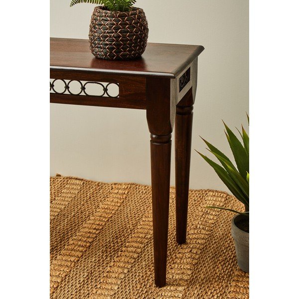 Konsola z litego drewna palisander w ciemnym naturalnym kolorze 45x120 cm Srina – Premier Housewares-image-4