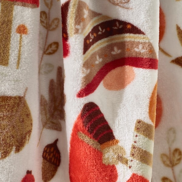 Pomarańczowo-brązowy koc z mikropluszu 130x170 cm Woodland Gonks – Catherine Lansfield-image-2