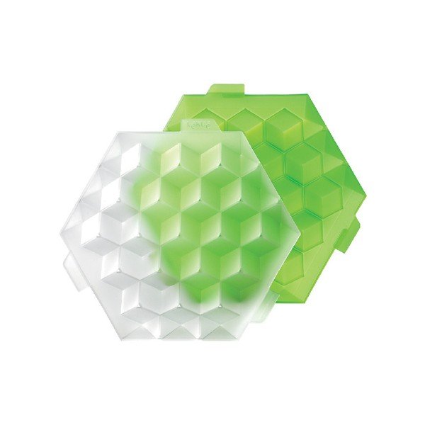 Zielona silikonowa forma do kostki lodu Lékué Ice Cube-image-3